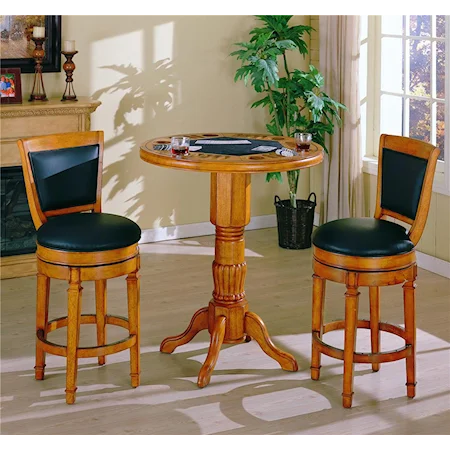 Pub Game Table and Swivel Stool Set